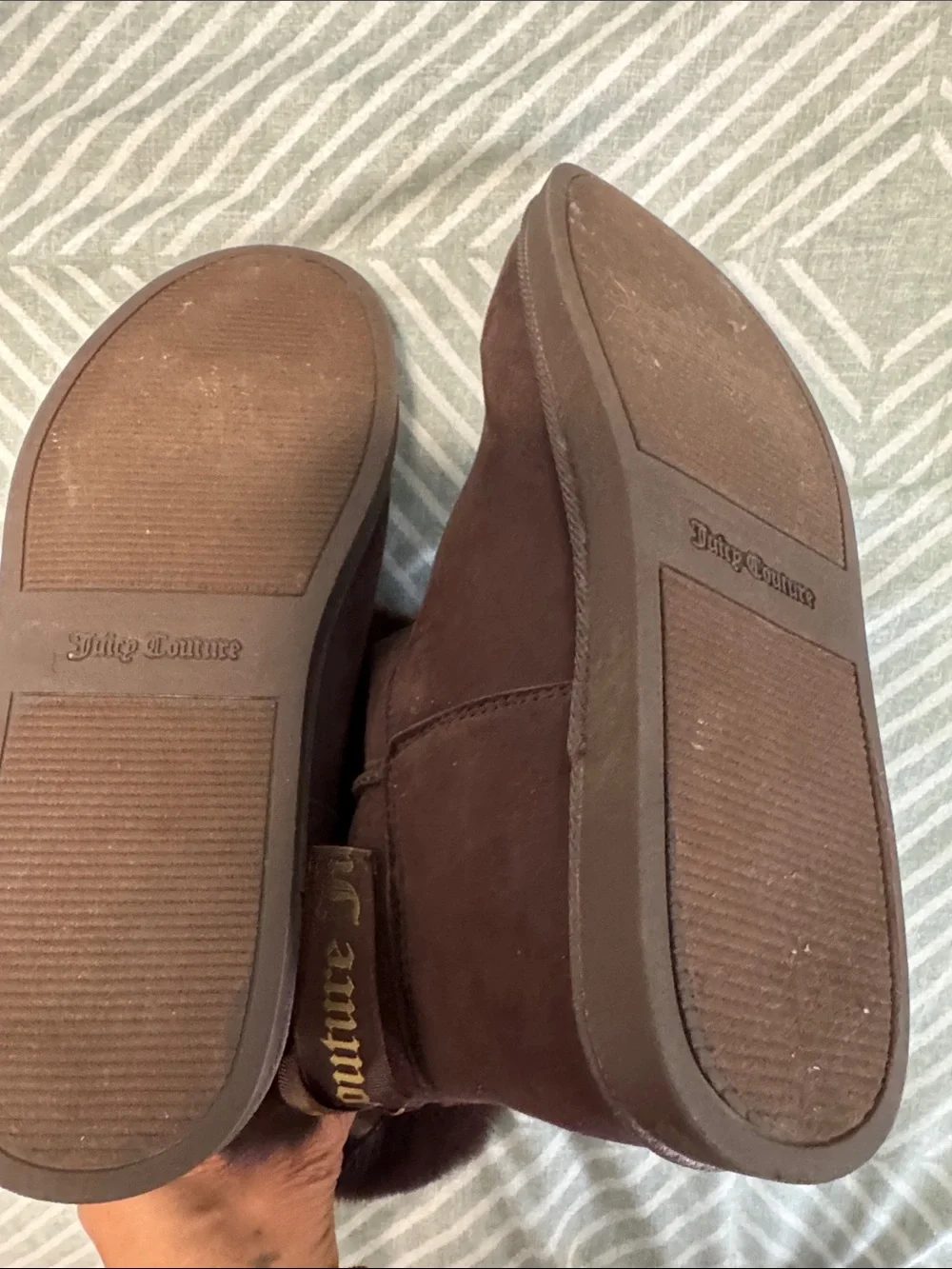Juicy Couture Brown Faux Fur Cuff Winter Boots